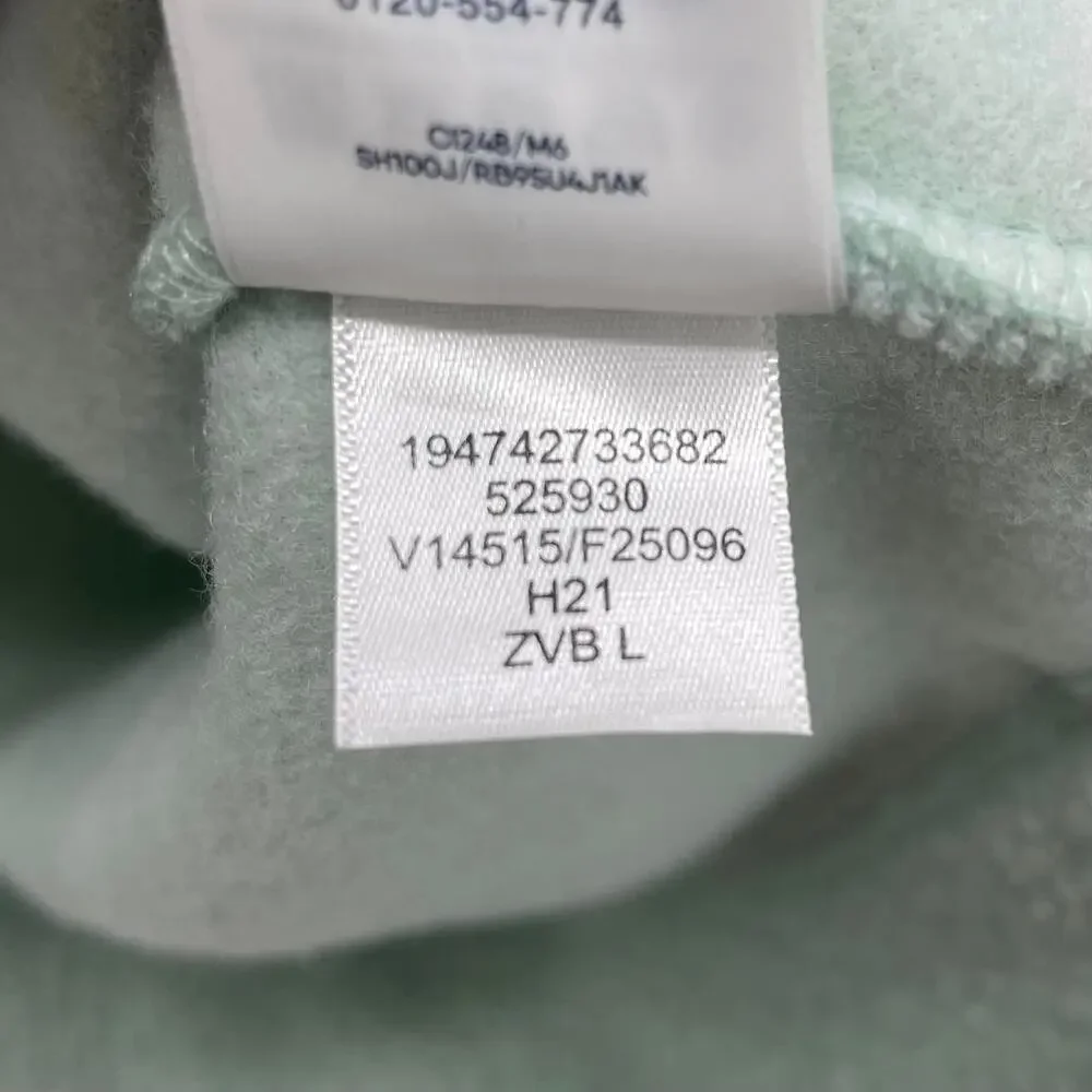 Land’s End Mint Green Cozy Boucle Fleece Pullover‎